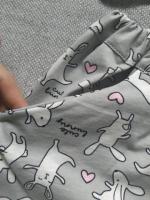 Новая пижама из трикотажного хлопка с милыми зайчиками - Изображение 2