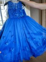 Шикарное синее платье с бабочками - Изображение 3