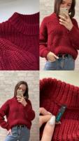 Бордовый свитер - Изображение 1